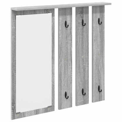 Wall-Mounted Coat Rack with Shelf Grey sonoma 84 x 10 x 80 cm