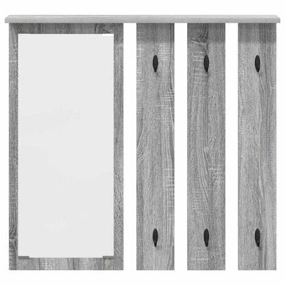 Wall-Mounted Coat Rack with Shelf Grey sonoma 84 x 10 x 80 cm