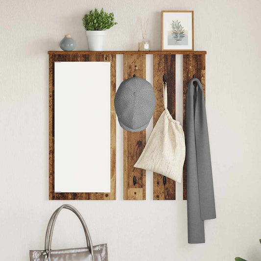 Wall-Mounted Coat Rack Wall-Mounted Old wood 84 x 10 x 80 cm