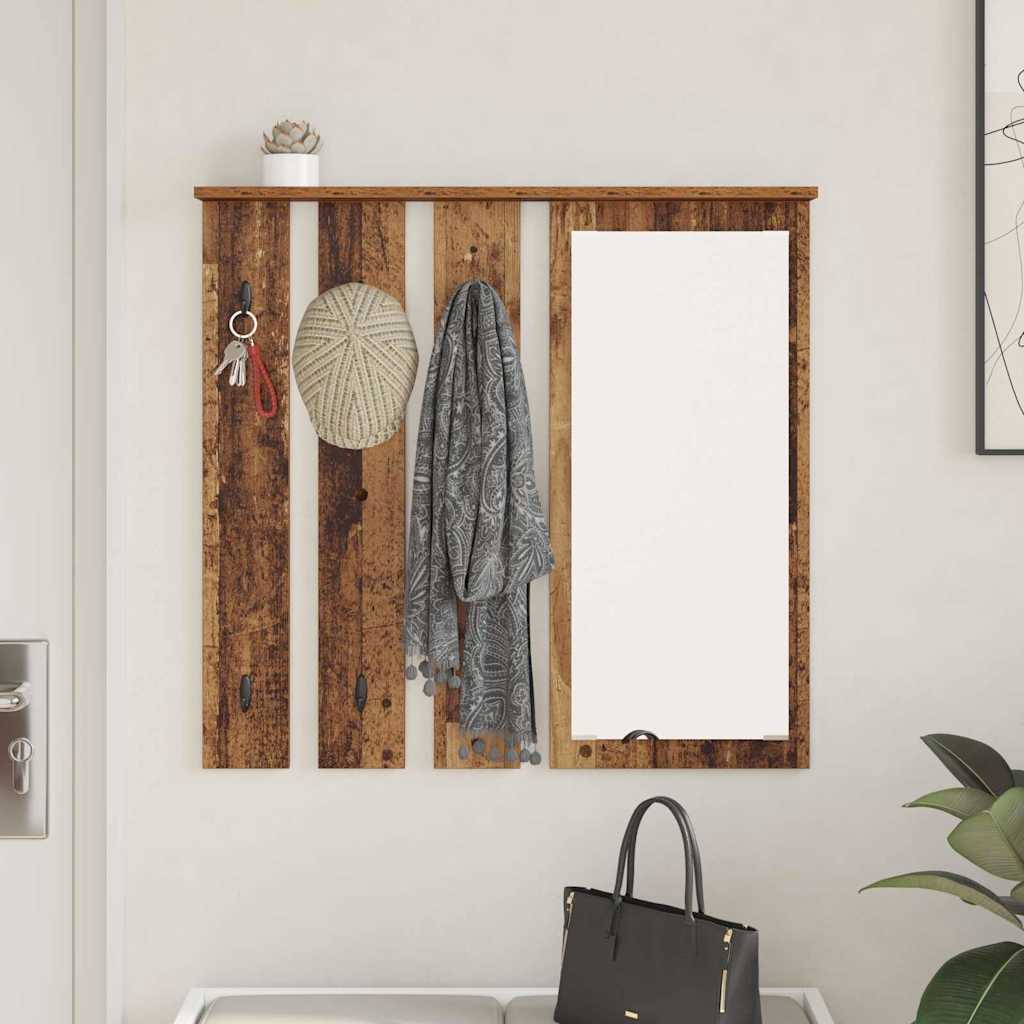 Wall-Mounted Coat Rack Old wood 84 x 10 x 80 cm Engineered wood