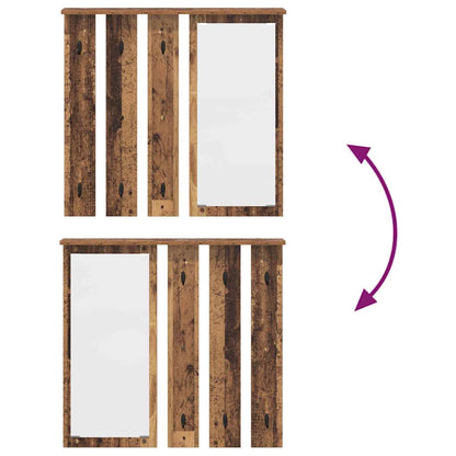 Wall-Mounted Coat Rack Old wood 84 x 10 x 80 cm Engineered wood