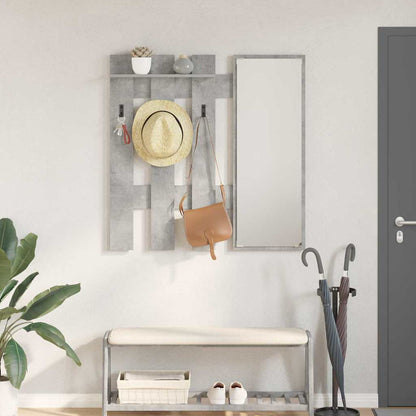 Wall-Mounted Coat Rack Concrete Grey 100 x 10 x 100 cm