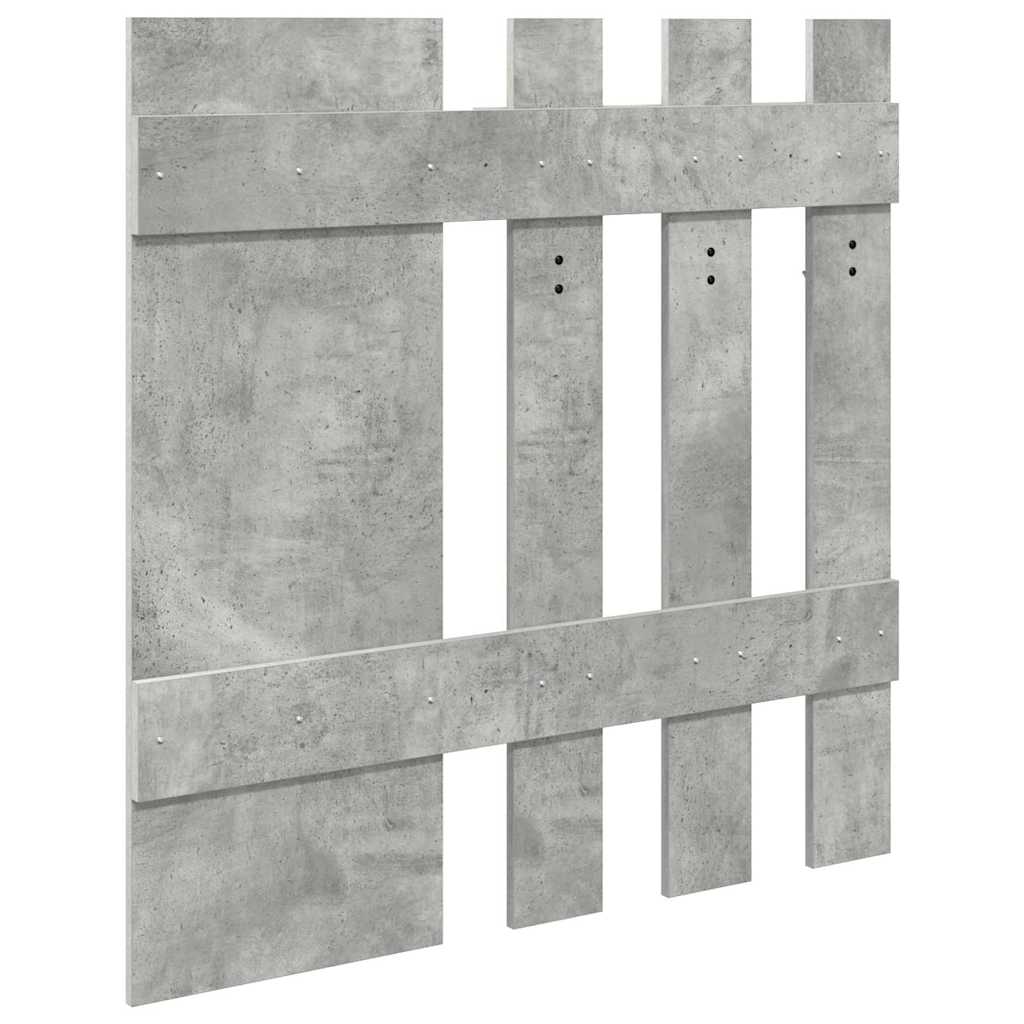 Wall-Mounted Coat Rack Concrete Grey 100 x 10 x 100 cm