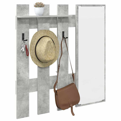 Wall-Mounted Coat Rack Concrete Grey 100 x 10 x 100 cm