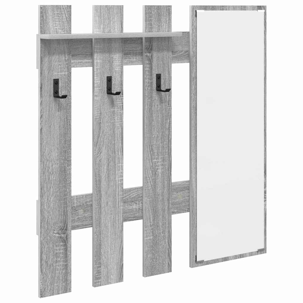 Wall-Mounted Coat Rack Grey Sonoma 100 x 10 x 100 cm
