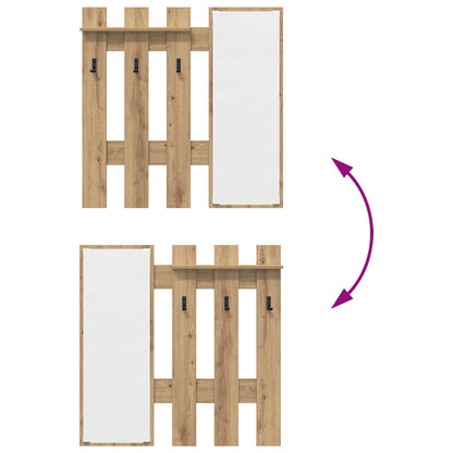 Wall-Mounted Coat Rack Wall-Mounted Artisan Oak Engineered wood