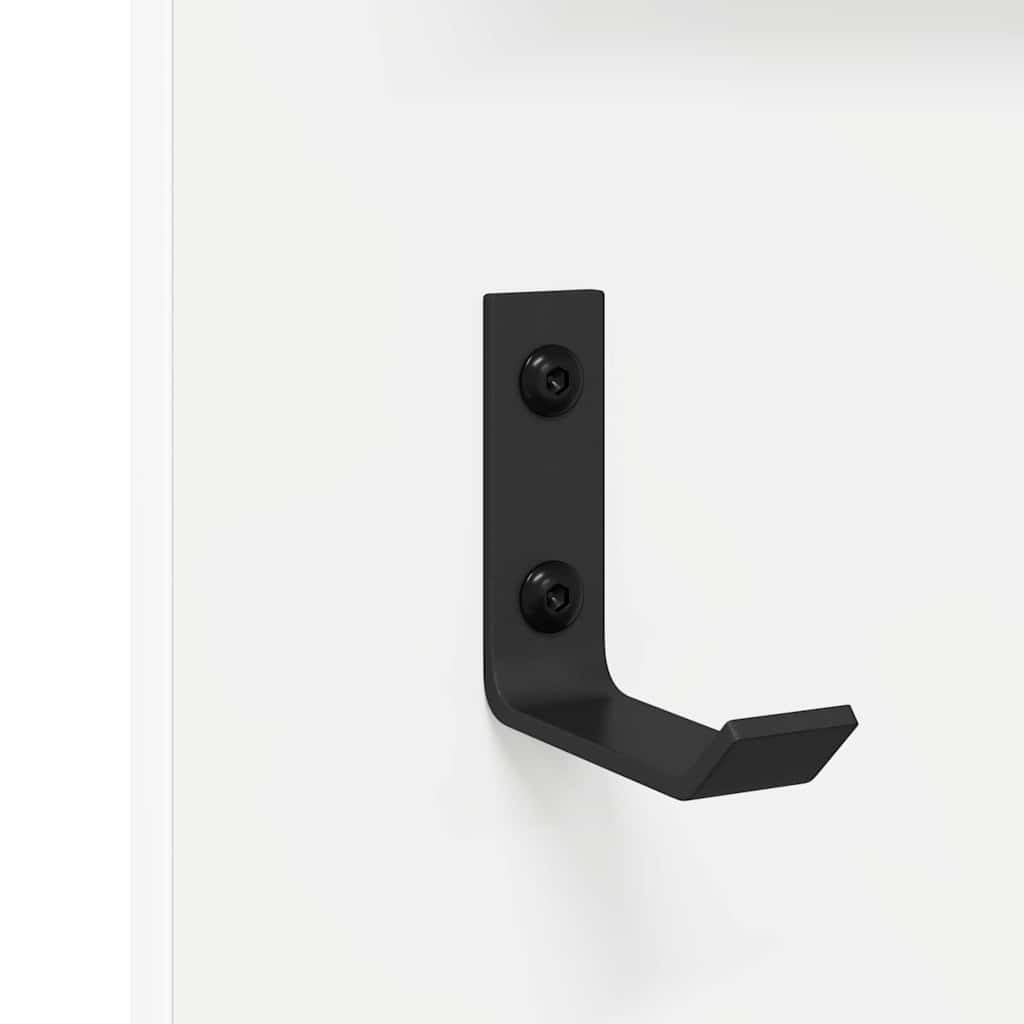 Wall-Mounted Coat Rack White 90 x 10 x 50 cm Engineered wood