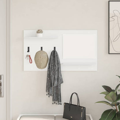 Wall-Mounted Coat Rack White 90 x 10 x 50 cm Engineered wood