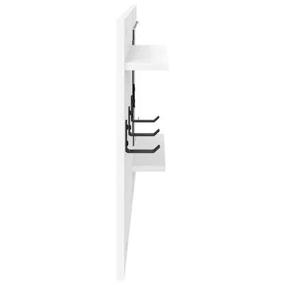 Wall-Mounted Coat Rack White 90 x 10 x 50 cm Engineered wood