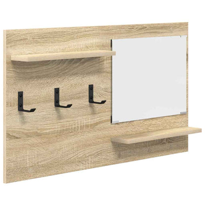 Wall-Mounted Coat Rack with Shelf Sonoma Oak 90 x 10 x 50 cm