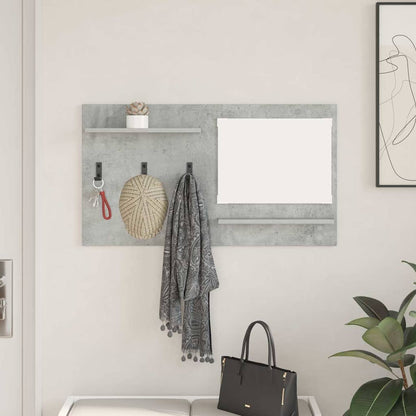 Wall-Mounted Coat Rack with Shelf Concrete Grey 90 x 10 x 50 cm