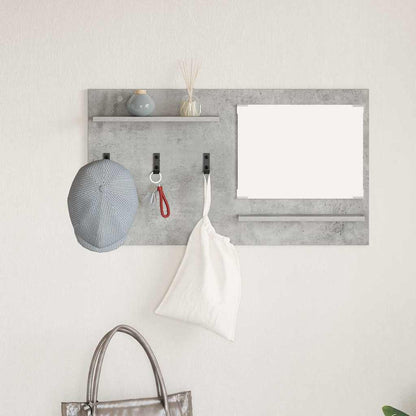 Wall-Mounted Coat Rack with Shelf Concrete Grey 90 x 10 x 50 cm