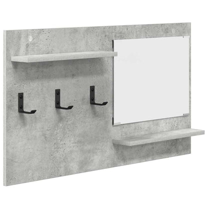 Wall-Mounted Coat Rack with Shelf Concrete Grey 90 x 10 x 50 cm