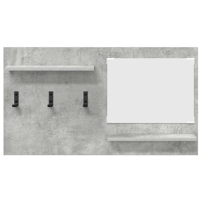 Wall-Mounted Coat Rack with Shelf Concrete Grey 90 x 10 x 50 cm