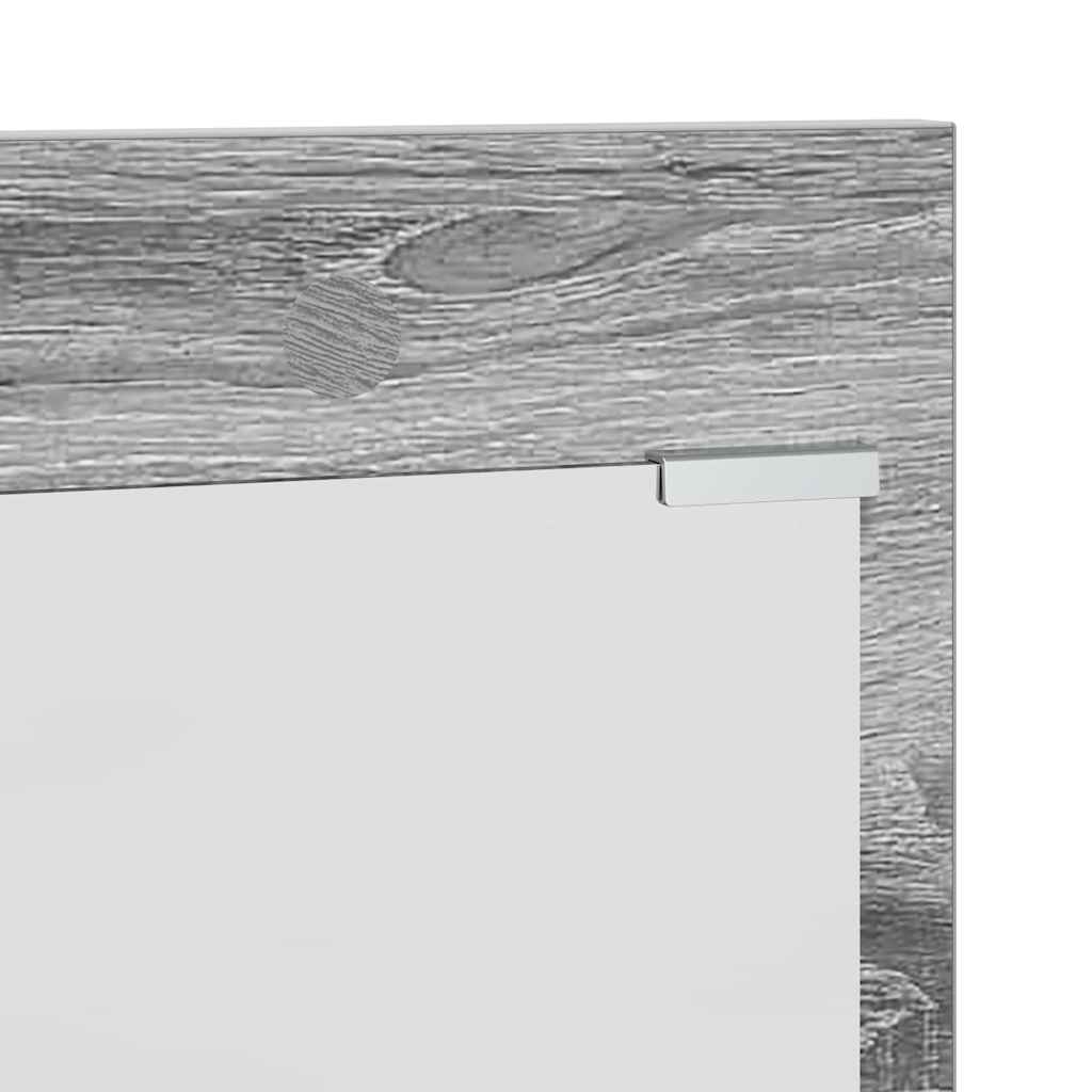 Wall-Mounted Coat Rack with Shelf Grey Sonoma 90 x 10 x 50 cm