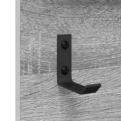 Wall-Mounted Coat Rack with Shelf Grey Sonoma 90 x 10 x 50 cm