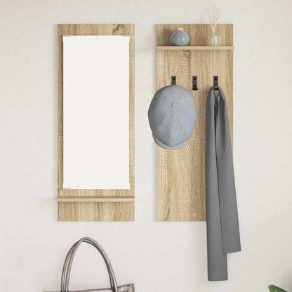 Wall-Mounted Coat Rack with Shelf Sonoma Oak 70 x 10 x 90 cm