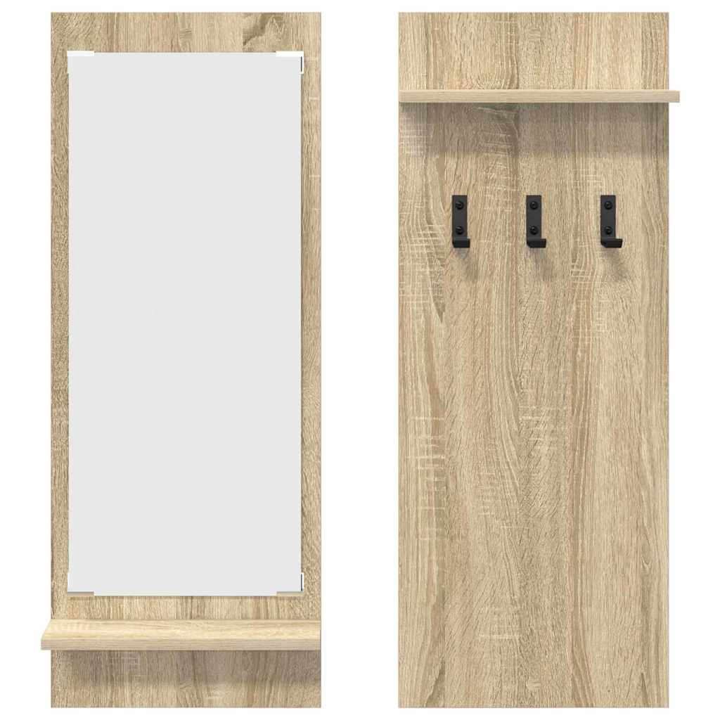 Wall-Mounted Coat Rack with Shelf Sonoma Oak 70 x 10 x 90 cm