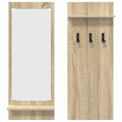 Wall-Mounted Coat Rack with Shelf Sonoma Oak 70 x 10 x 90 cm