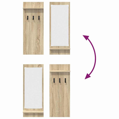 Wall-Mounted Coat Rack with Shelf Sonoma Oak 70 x 10 x 90 cm