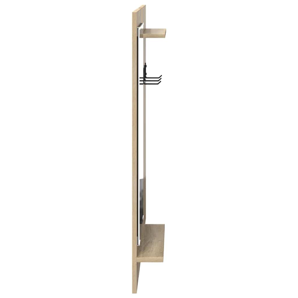 Wall-Mounted Coat Rack with Shelf Sonoma Oak 70 x 10 x 90 cm