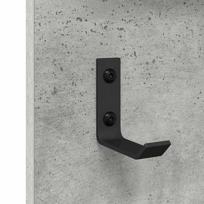 Wall-Mounted Coat Rack with Shelf Concrete Grey 70 x 10 x 90 cm
