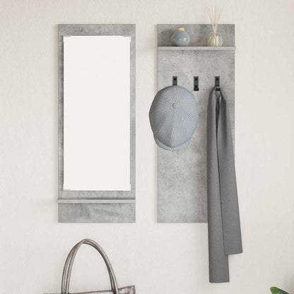 Wall-Mounted Coat Rack with Shelf Concrete Grey 70 x 10 x 90 cm