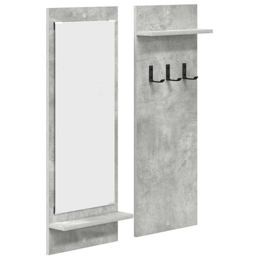 Wall-Mounted Coat Rack Wall-Mounted Concrete Grey