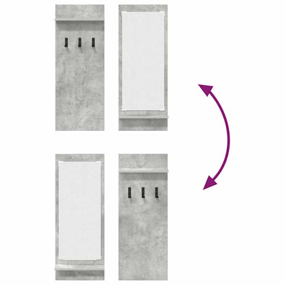 Wall-Mounted Coat Rack with Shelf Concrete Grey 70 x 10 x 90 cm