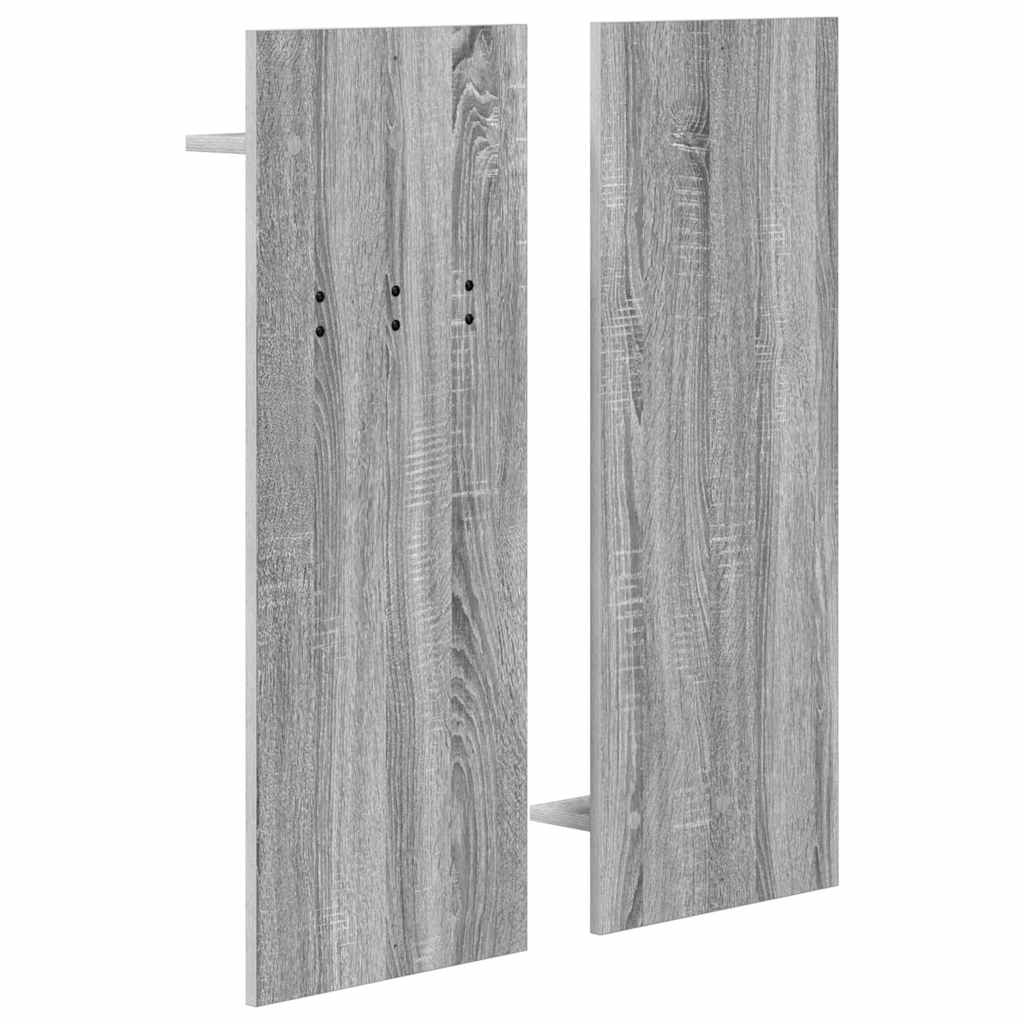 Wall-Mounted Coat Rack with Shelf Grey Sonoma 70 x 10 x 90 cm