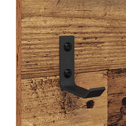 Wall-Mounted Coat Rack Old Wood 70 x 10 x 90 cm Engineered wood