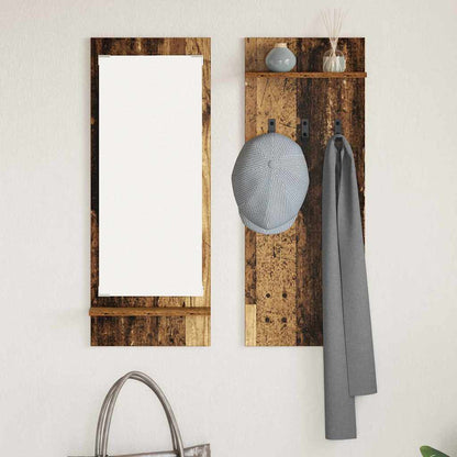 Wall-Mounted Coat Rack Old Wood 70 x 10 x 90 cm Engineered wood