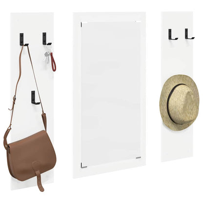 Wall-Mounted Coat Rack White 96 x 1.5 x 90 cm Engineered wood