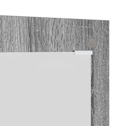 Wall-Mounted Coat Rack with Mirror Grey Sonoma 96 x 1.5 x 90 cm