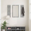 Wall-Mounted Coat Rack Wall-mounted with Storage with Mirror Grey sonoma Engineered wood