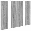 Wall-Mounted Coat Rack Wall-mounted with Storage with Mirror Grey sonoma Engineered wood