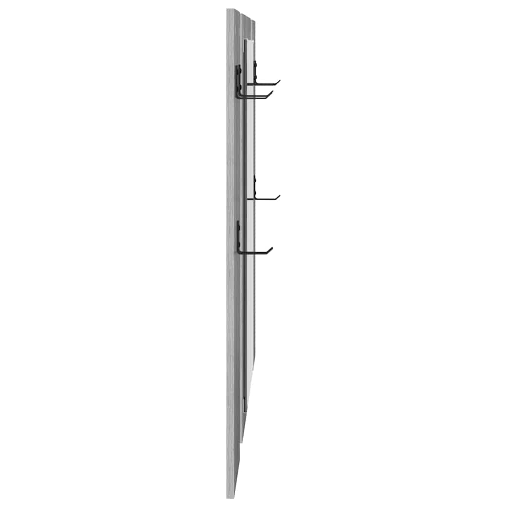 Wall-Mounted Coat Rack with Mirror Grey Sonoma 96 x 1.5 x 90 cm