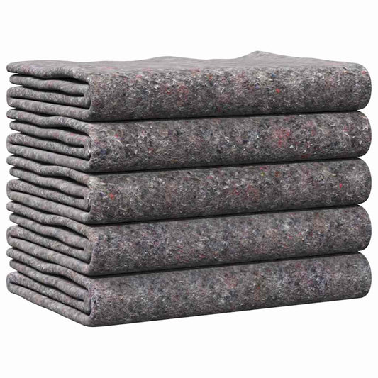 Moving Blankets 5 pcs Grey 150 x 200 cm Fabric