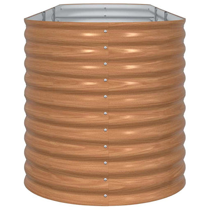 Raised Bed Brown 320 x 80 x 81 cm Steel