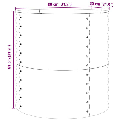 Raised Bed Brown 80 x 80 x 81 cm Steel