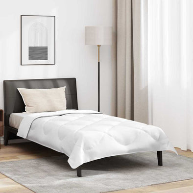 All-season Duvet with Pillow White 135 x 200 cm Microfibre