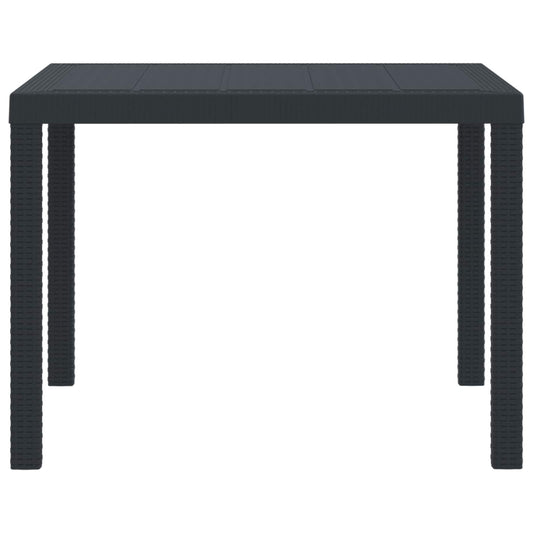 Garden Table Anthracite 100 x 100 x 73 cm Poly Rattan