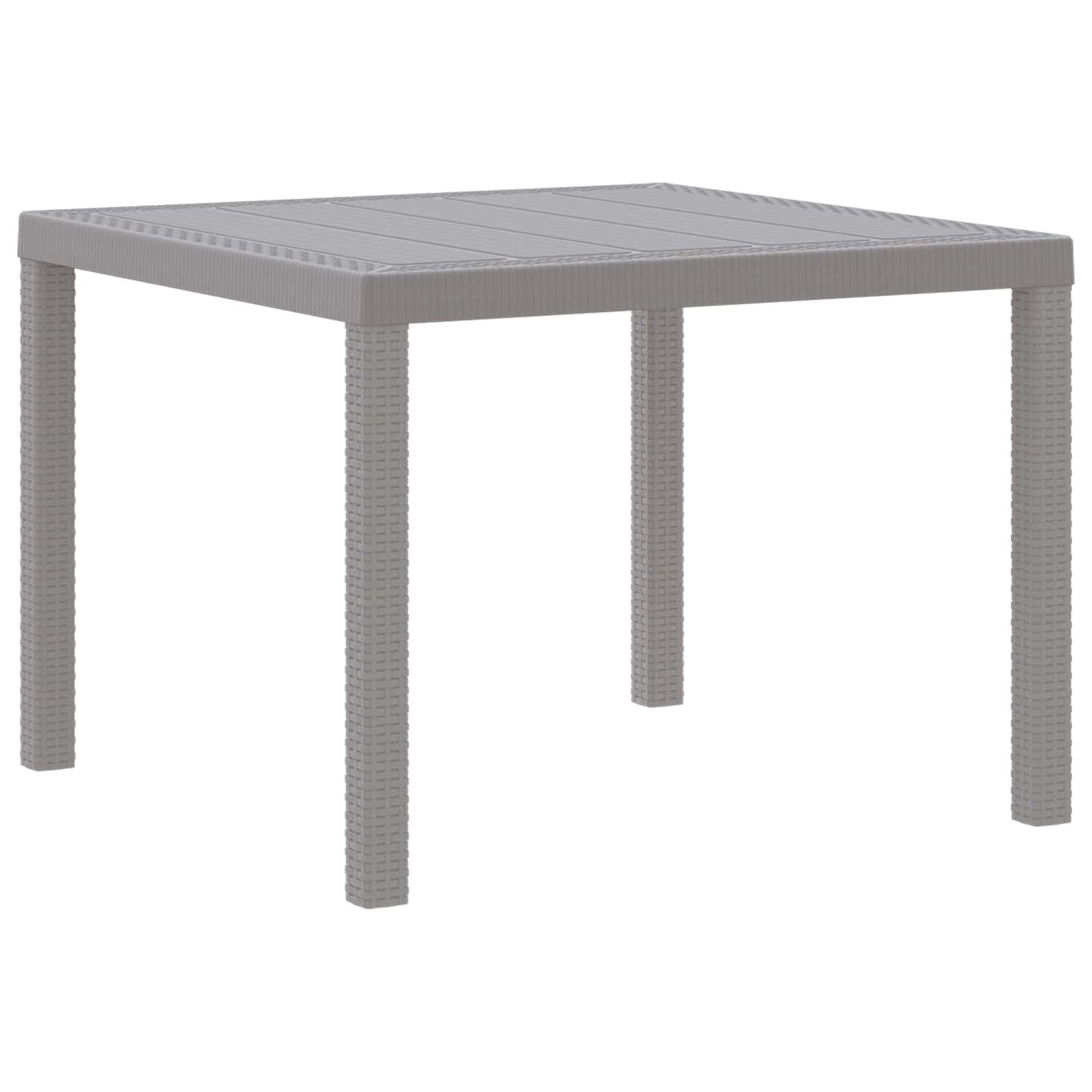 Garden Table Light Grey 100 x 100 x 73 cm Poly Rattan