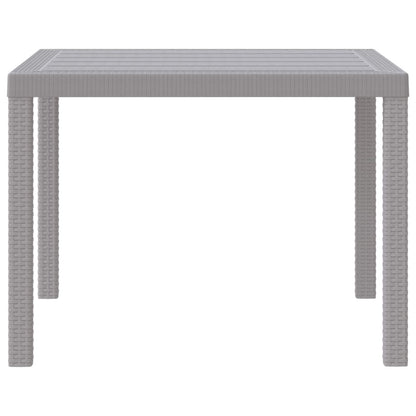 Garden Table Light Grey 100 x 100 x 73 cm Poly Rattan