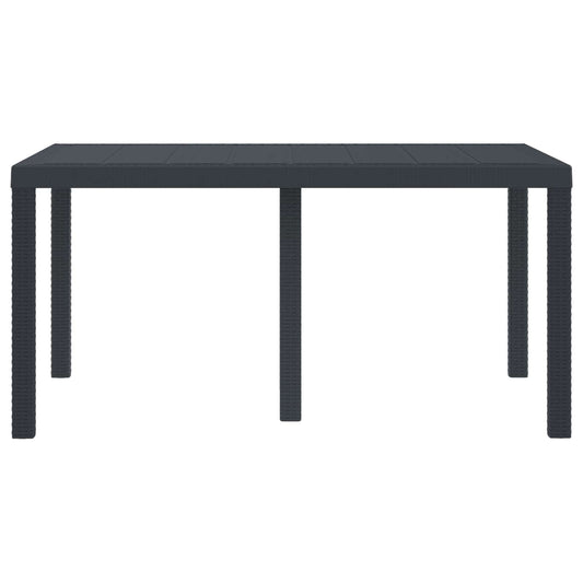Weather-Resistant Garden Table Anthracite 150 x 100 x 73 cm