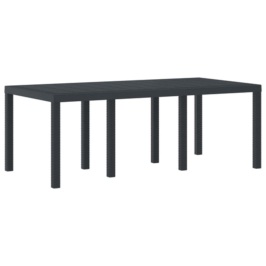 Weather-Resistant Garden Table Anthracite 200 x 100 x 73 cm
