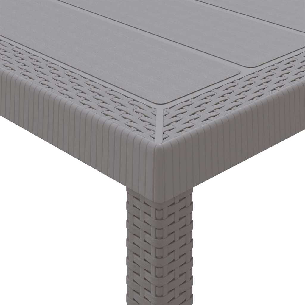 Garden Table Light Grey 200 x 100 x 73 cm Poly Rattan