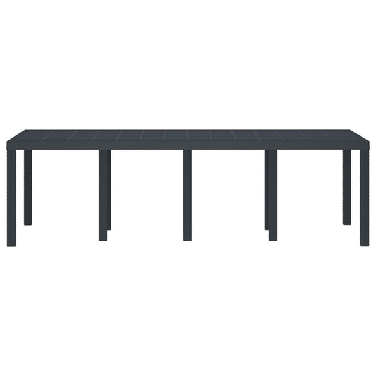Weather-Resistant Garden Table Anthracite 250 x 100 x 73 cm