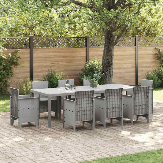 Weather-Resistant Garden Table Light Grey 250 x 100 x 73 cm