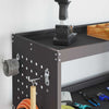 Tool Trolley with Shelf with Wheel with Storage Manual Black Medium Metal